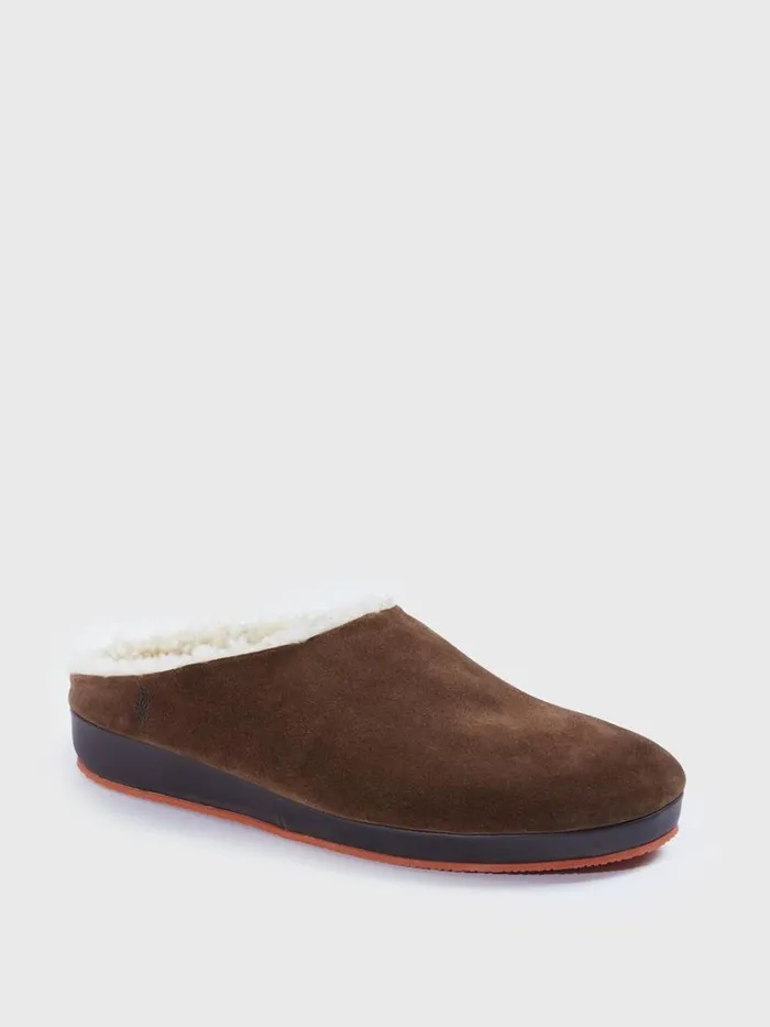SlipsOns Mens Paul Stuart Hampton II Shearling Clog Black