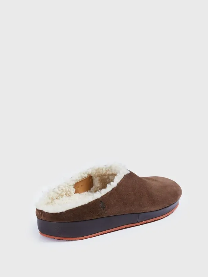 SlipsOns Mens Paul Stuart Hampton II Shearling Clog Black