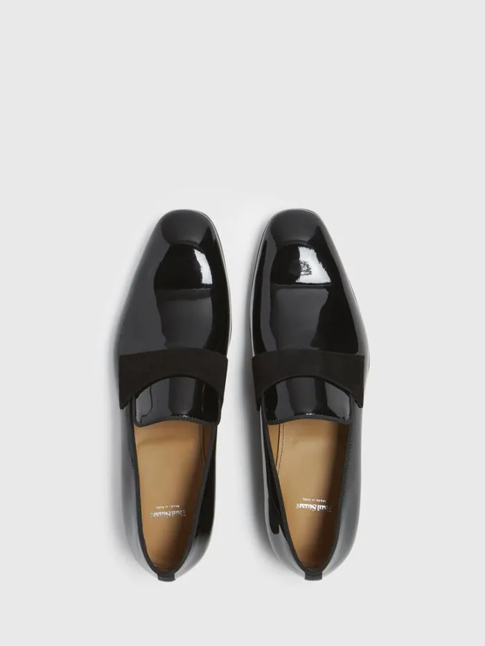 SlipsOns Mens Paul Stuart Heron Patent Leather Formal SlipOn Black Patent