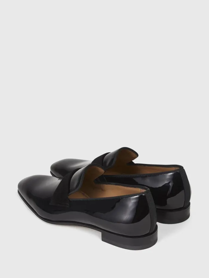 SlipsOns Mens Paul Stuart Heron Patent Leather Formal SlipOn Black Patent