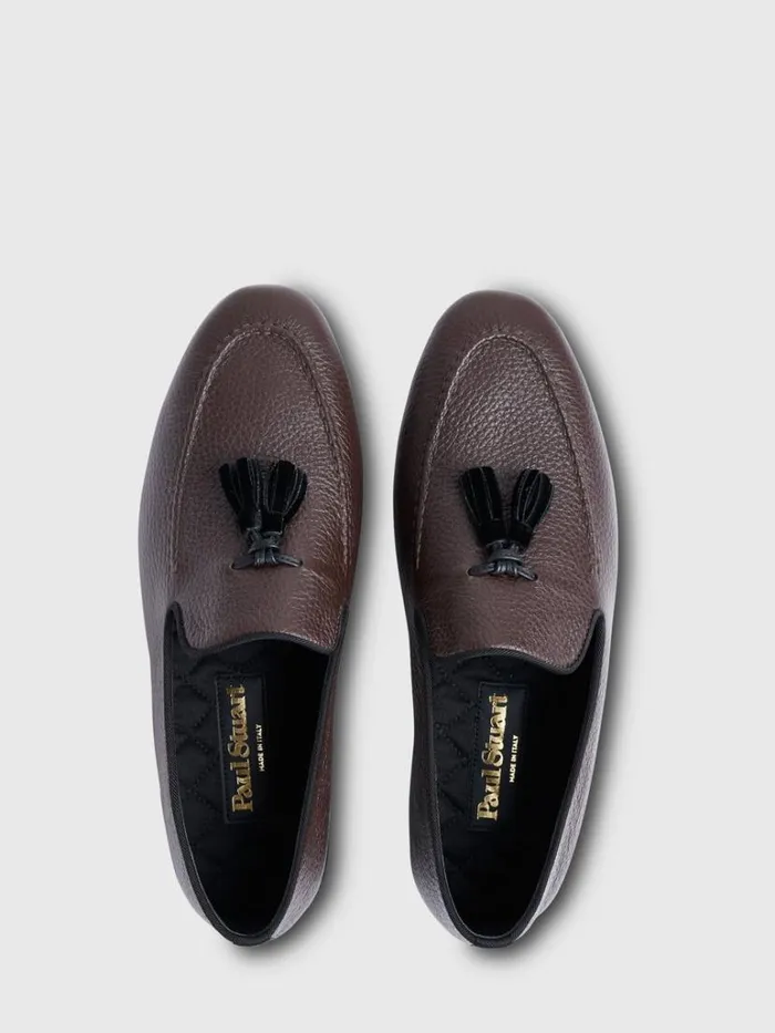 SlipsOns Mens Paul Stuart Hope Leather SlipOn Black SlipsOns Mens Paul Stuart Hope Leather SlipOn Black