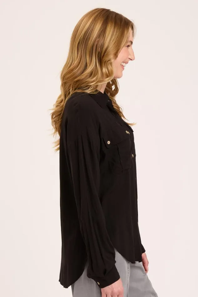 Smithson ButtonUp Black Clothing XCVI ShirtsBlouses