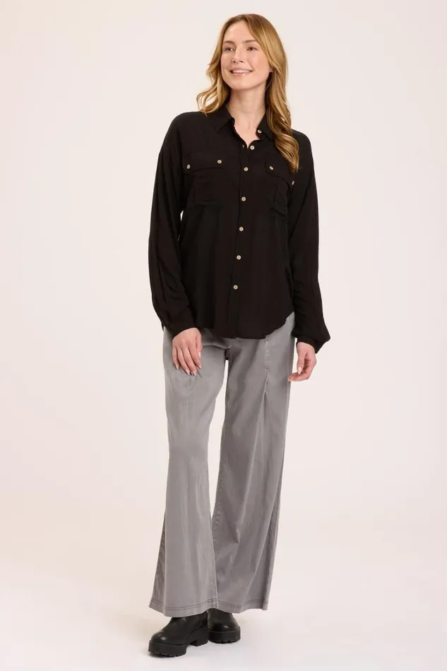 Smithson ButtonUp Black Clothing XCVI ShirtsBlouses