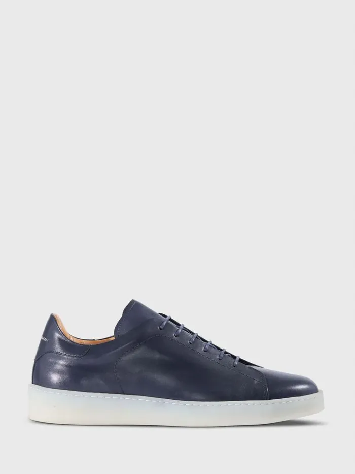 Sneakers Mens Paul Stuart Boston Leather Derby Blue
