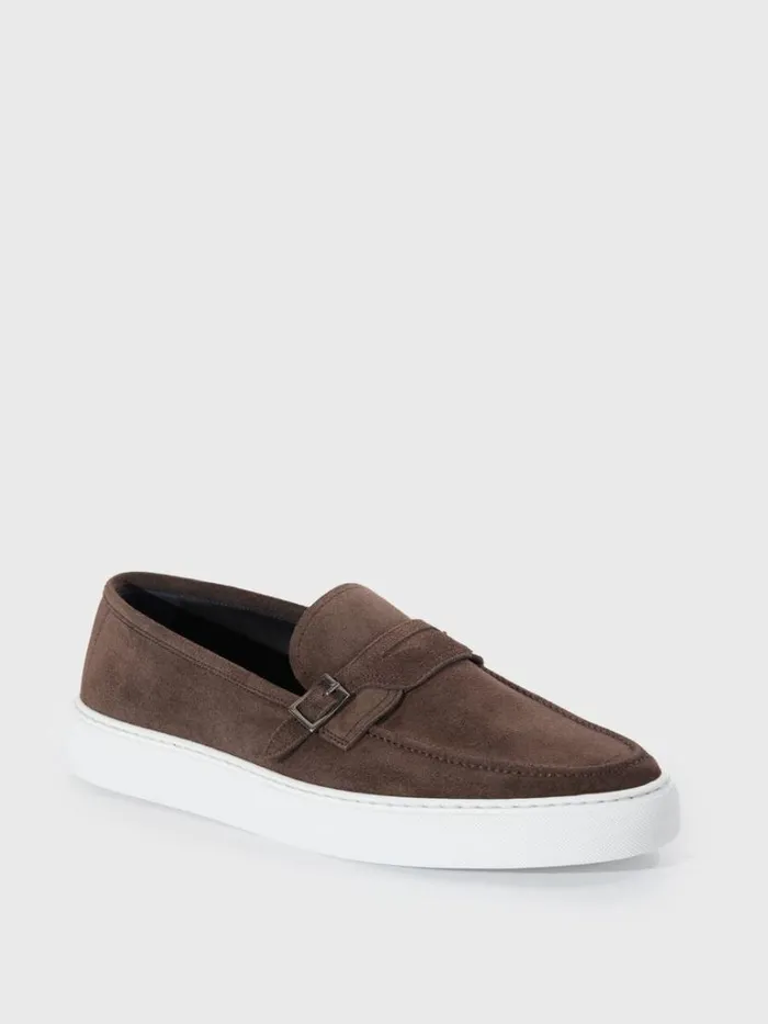 Sneakers Mens Paul Stuart Guanto III Suede Sneaker Brown