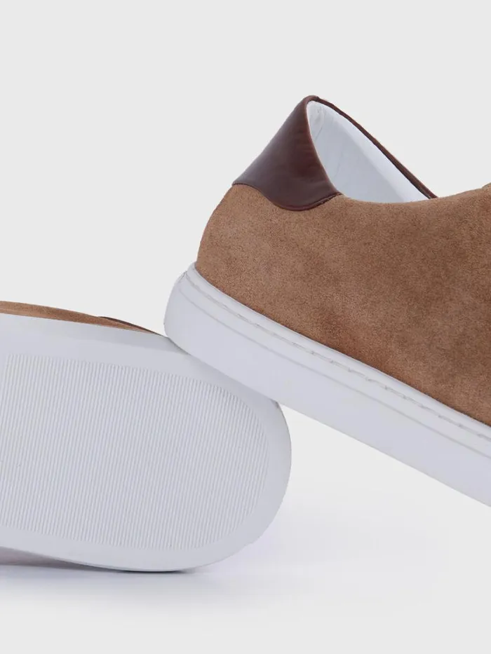 Sneakers Mens Paul Stuart Homer Suede Sneaker Tan