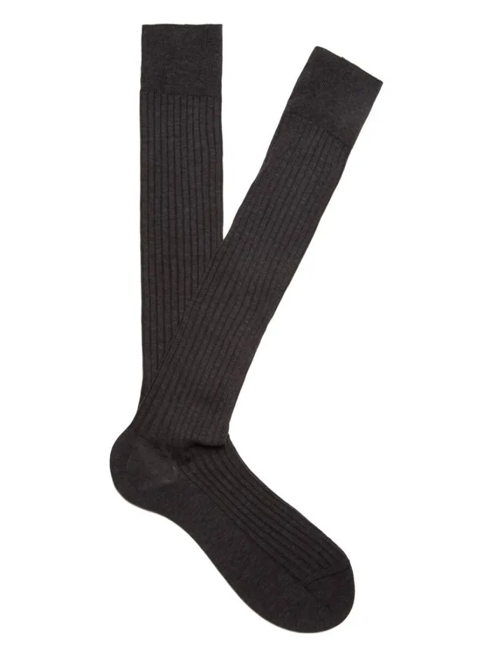 Socks Mens Paul Stuart Basic Dress Sock Brown