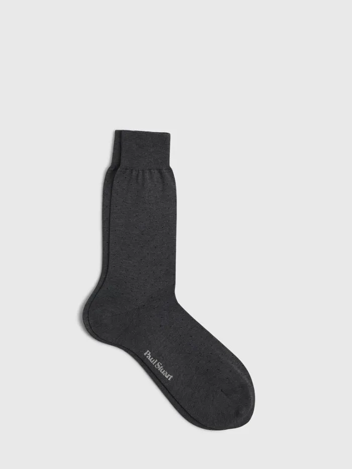 Socks Mens Paul Stuart Birdseye Sock Black