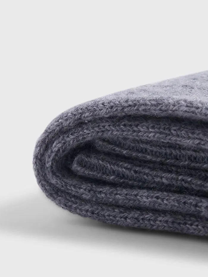 Socks Mens Paul Stuart Cashmere Ribbed Sock Black