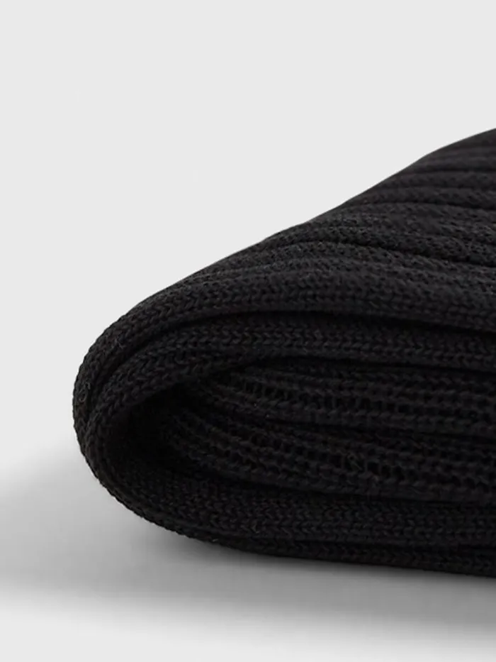 Socks Mens Paul Stuart Classic Cotton Ribbed Sock Black