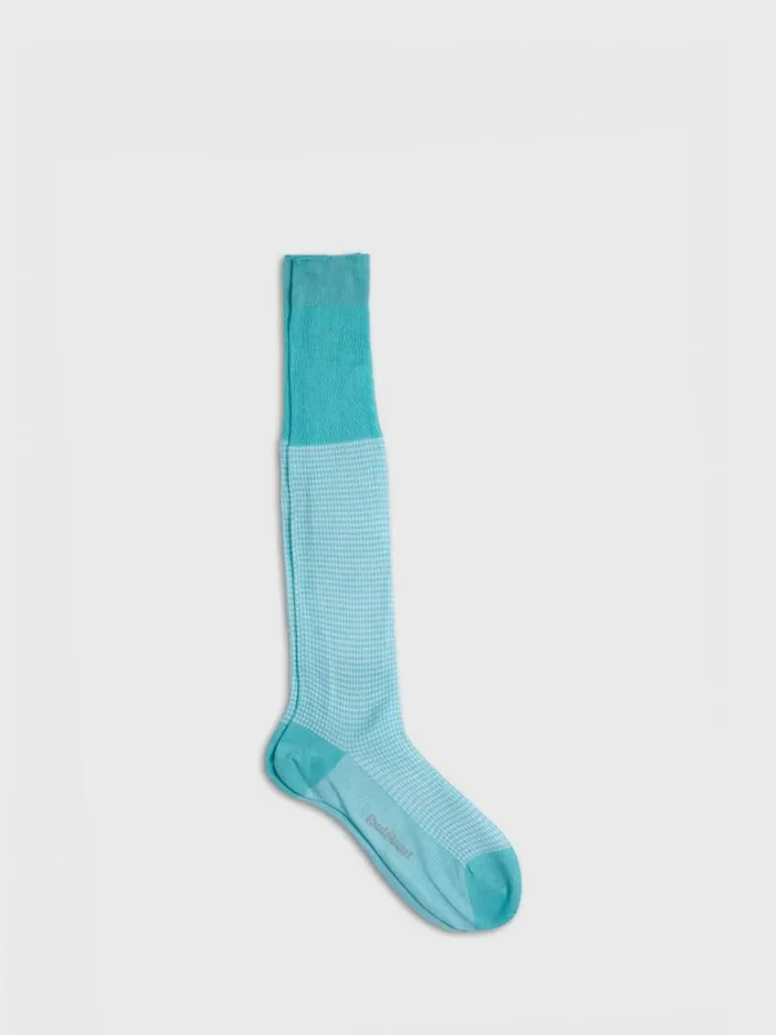 Socks Mens Paul Stuart Cotton Houndstooth Sock Grey
