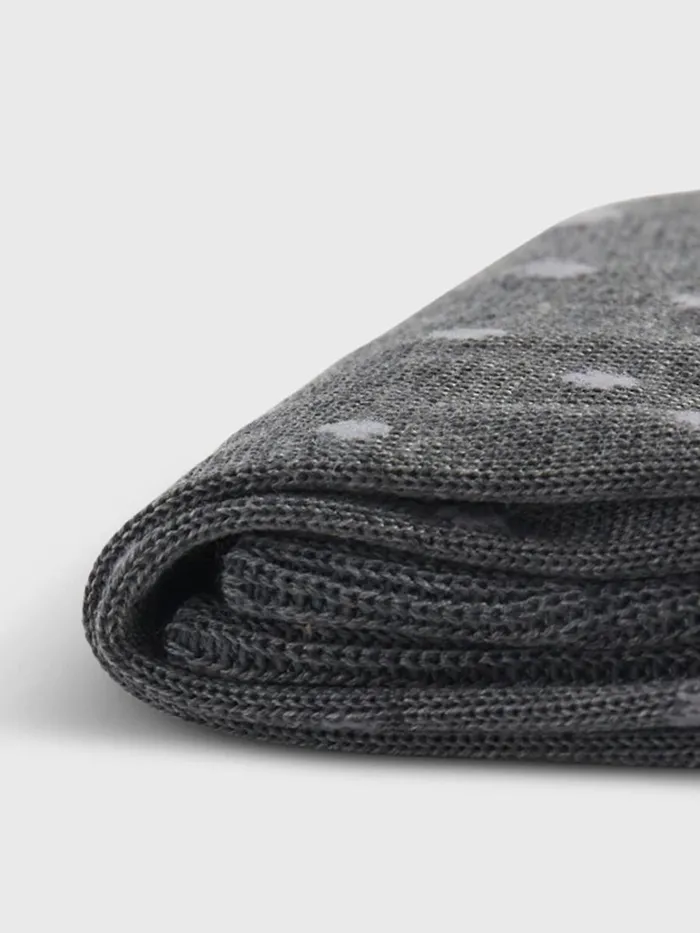 Socks Mens Paul Stuart Cotton Large Dot Sock Grey
