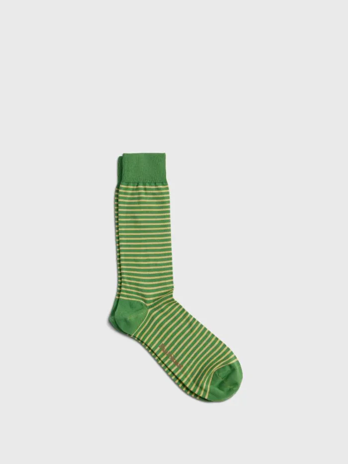 Socks Mens Paul Stuart Horizontal Stripe Sock Lime
