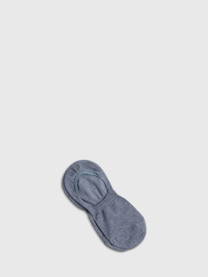 Socks Mens Paul Stuart Mercerized Cotton Ribbed 034NoShow034 Sock Black