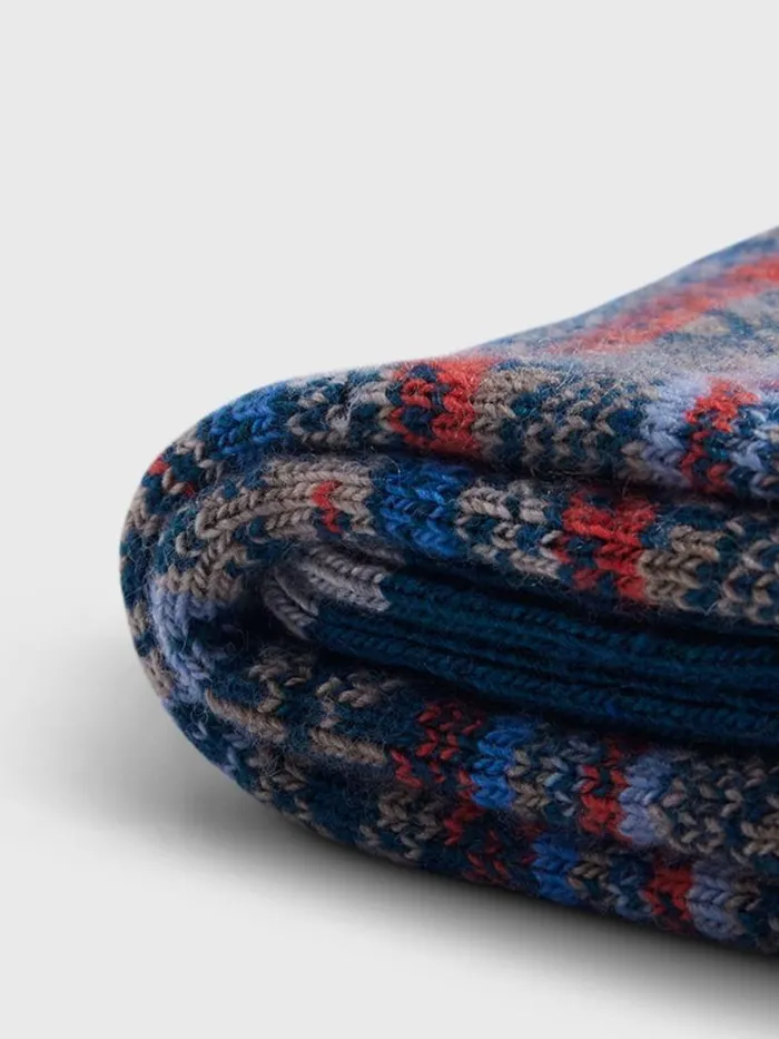 Socks Mens Paul Stuart Multicolor Fair Isle Sock Brown