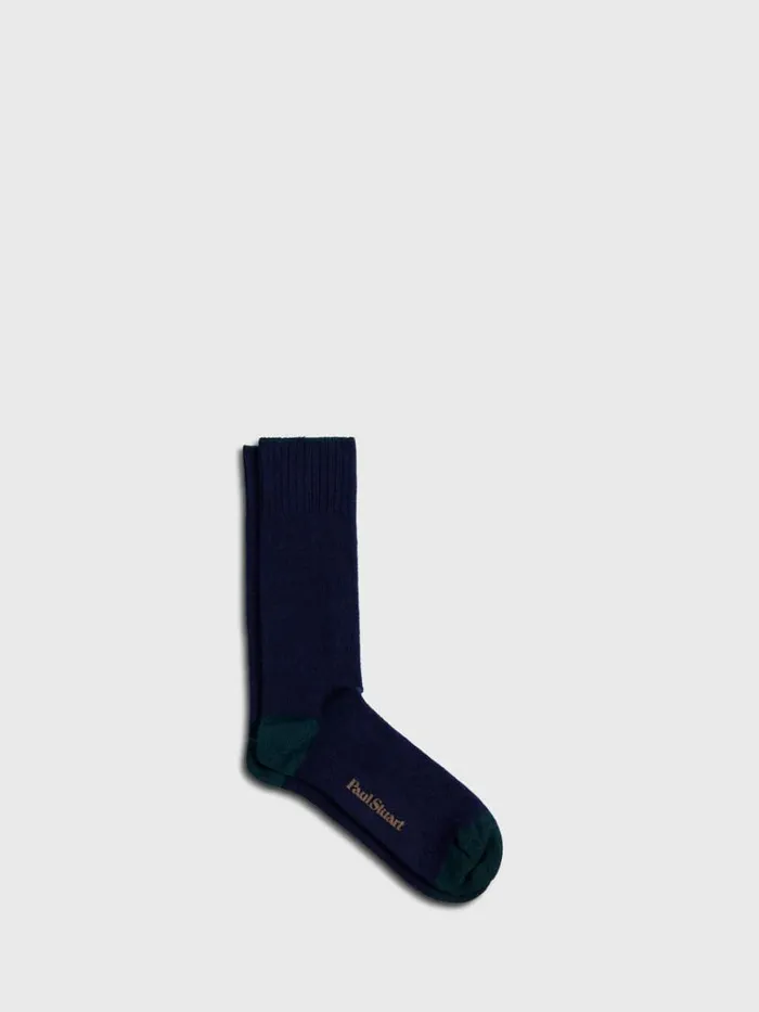 Socks Mens Paul Stuart Solid Color Sock Blue