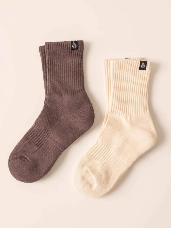 Socks Womens Ryderwear Crew Socks Vanillataupe