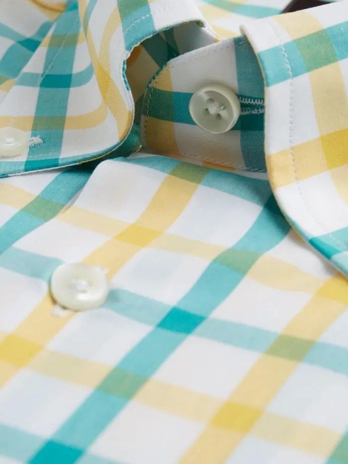 Sport Shirts Mens Paul Stuart Check Sport Shirt Greenyellow