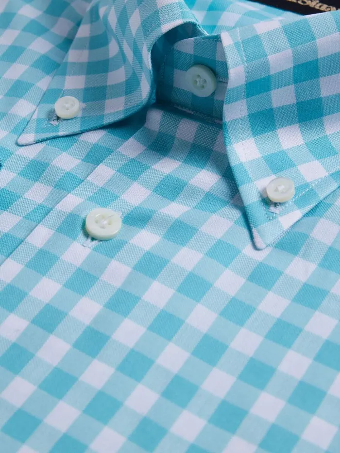 Sport Shirts Mens Paul Stuart Cotton Gingham Sport Shirt Blue
