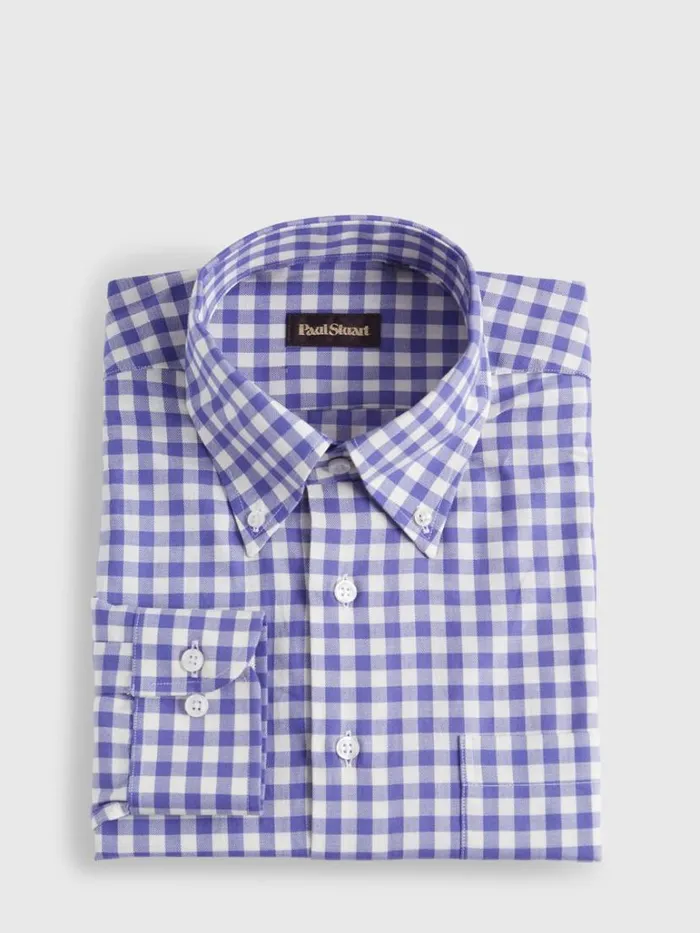 Sport Shirts Mens Paul Stuart Gingham Flannel Sport Shirt Black