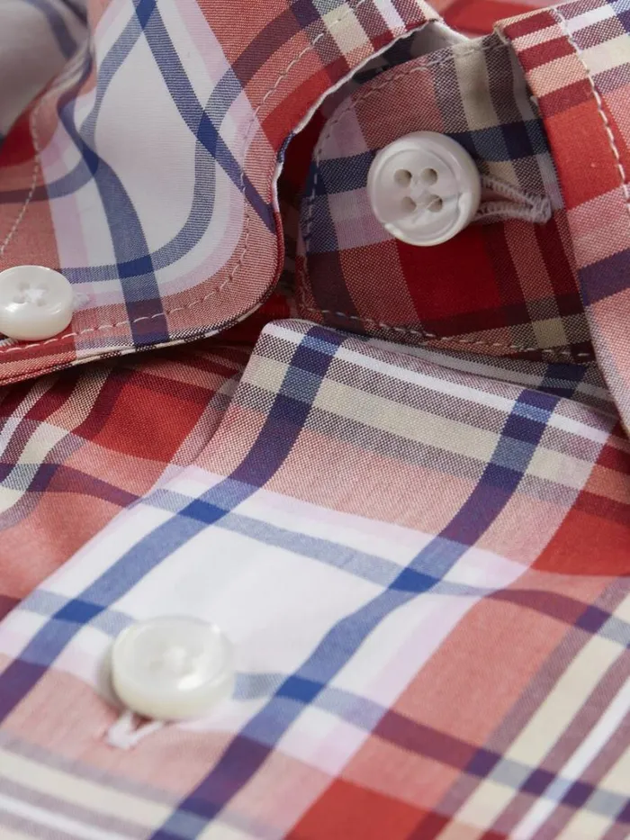 Sport Shirts Mens Paul Stuart Plaid Sport Shirt Red