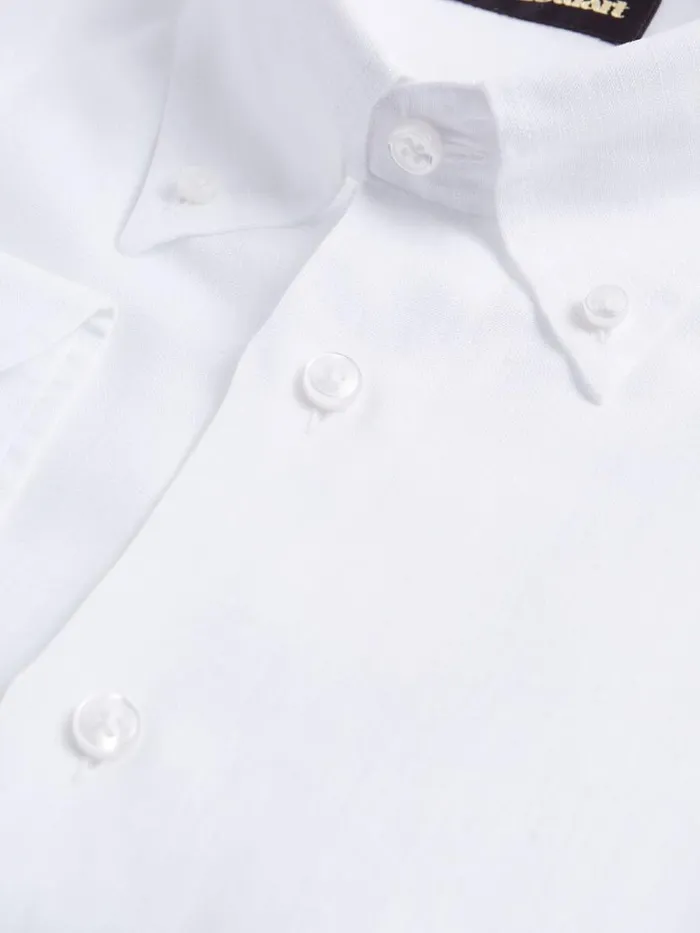 Sport Shirts Mens Paul Stuart Solid Linen Sport Shirt Light Blue