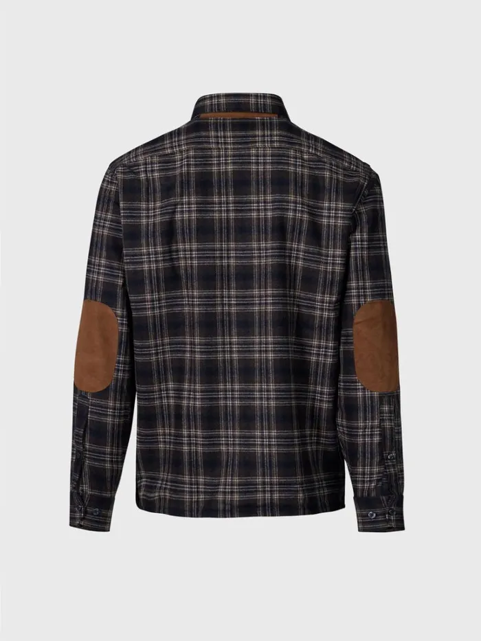 Sport Shirts Mens Paul Stuart Wool Plaid Overshirt Brown