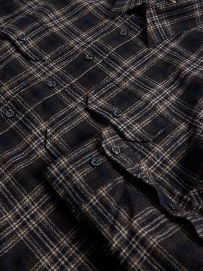 Sport Shirts Mens Paul Stuart Wool Plaid Overshirt Brown