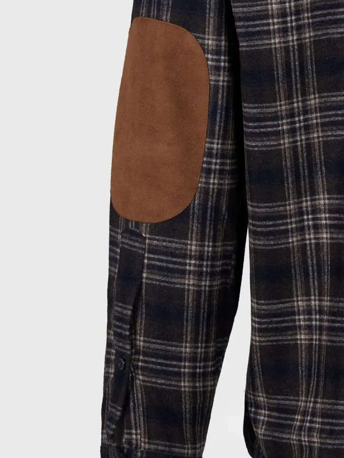 Sport Shirts Mens Paul Stuart Wool Plaid Overshirt Brown
