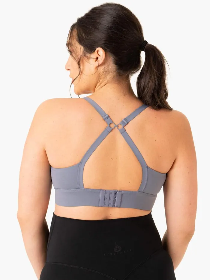 Sports Bras Womens Ryderwear Active Bump Sports Bra Steel Blue