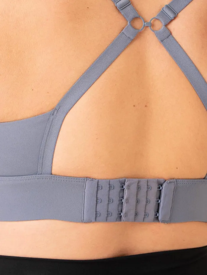 Sports Bras Womens Ryderwear Active Bump Sports Bra Steel Blue