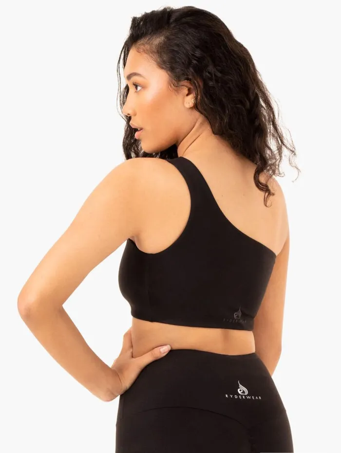 Sports Bras Womens Ryderwear Adapt One Shoulder Sports Bra Black