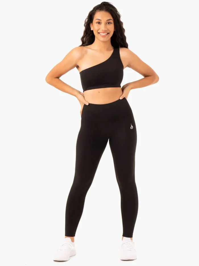 Sports Bras Womens Ryderwear Adapt One Shoulder Sports Bra Black