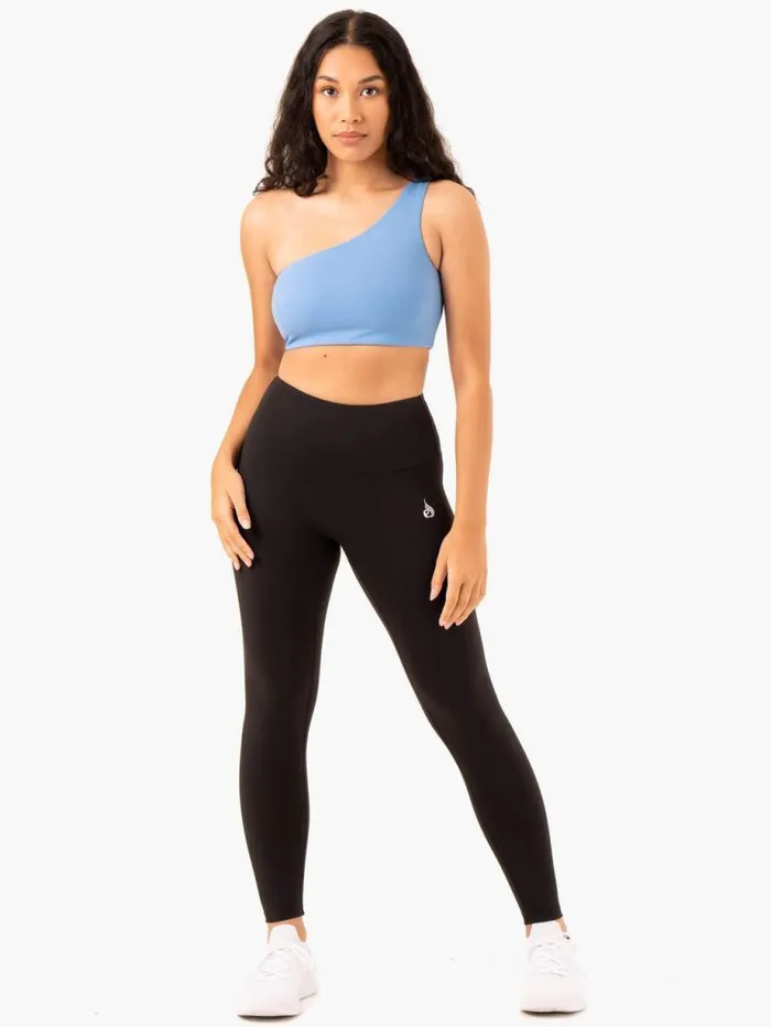 Sports Bras Womens Ryderwear Adapt One Shoulder Sports Bra Sky Blue