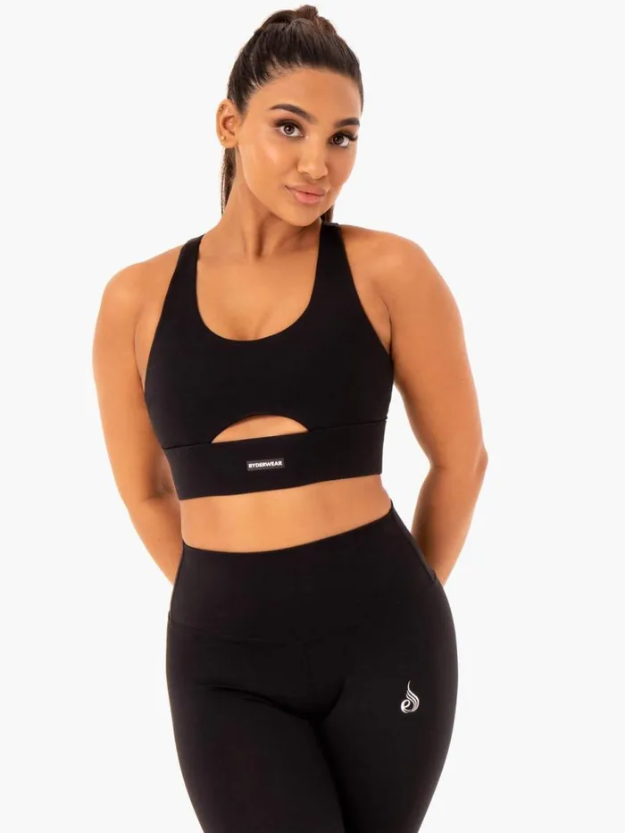 Sports Bras Womens Ryderwear Base Racer Back Sports Bra Black