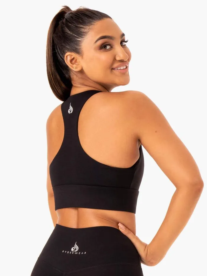 Sports Bras Womens Ryderwear Base Racer Back Sports Bra Black