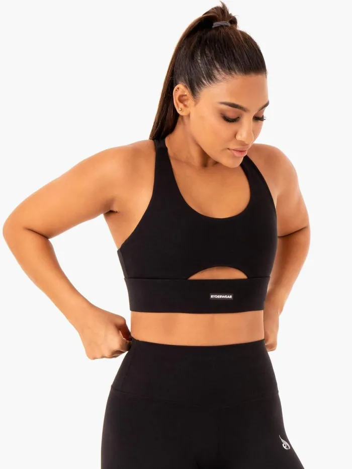 Sports Bras Womens Ryderwear Base Racer Back Sports Bra Black