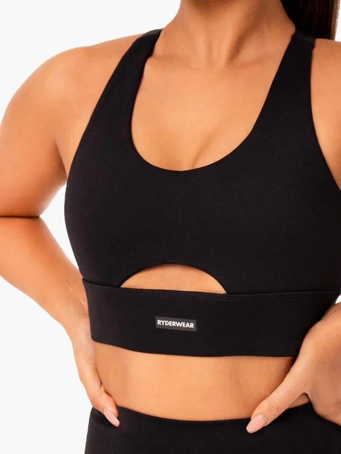 Sports Bras Womens Ryderwear Base Racer Back Sports Bra Black