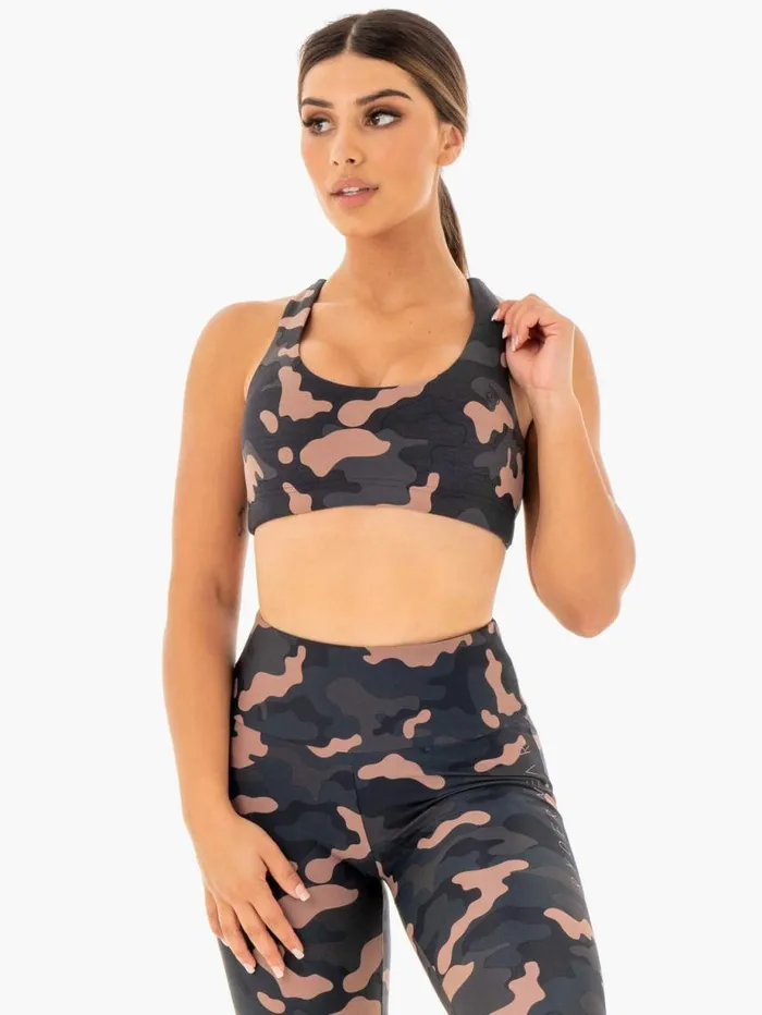 Sports Bras Womens Ryderwear Camo Sports Bra Rose Camo