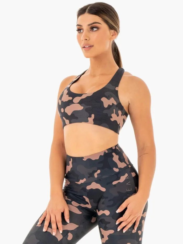 Sports Bras Womens Ryderwear Camo Sports Bra Rose Camo