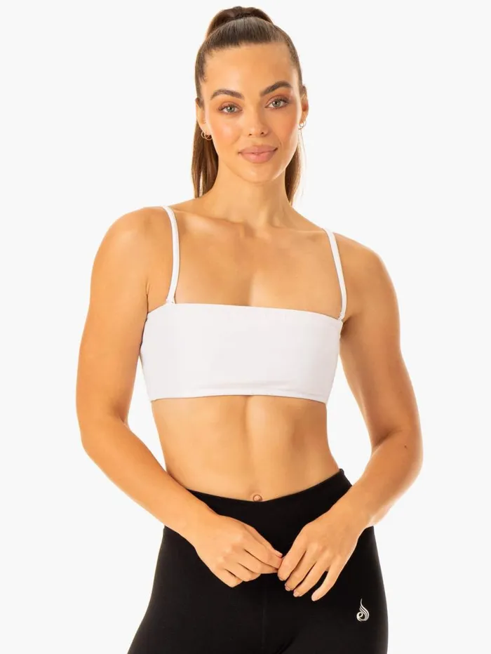 Sports Bras Womens Ryderwear Convertible Bandeau Sports Bra White