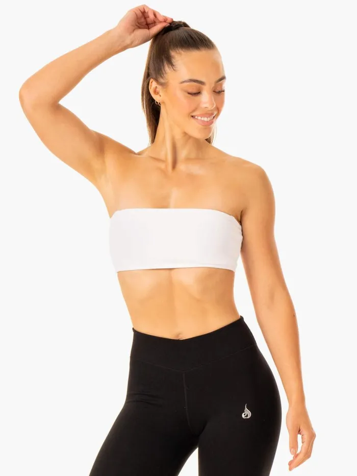 Sports Bras Womens Ryderwear Convertible Bandeau Sports Bra White