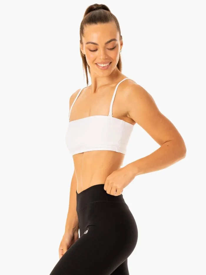 Sports Bras Womens Ryderwear Convertible Bandeau Sports Bra White