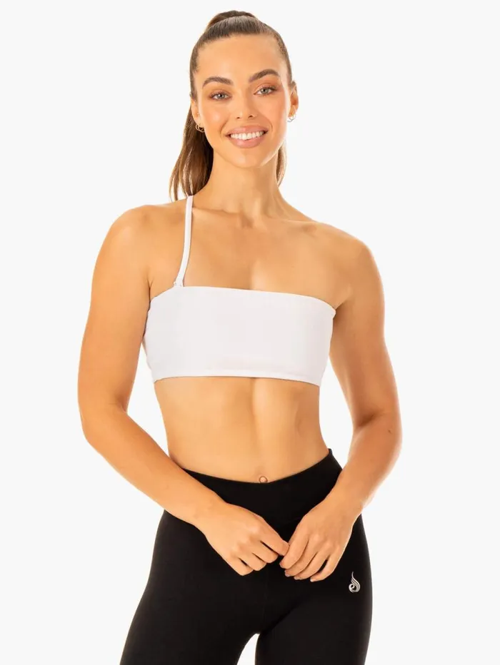 Sports Bras Womens Ryderwear Convertible Bandeau Sports Bra White
