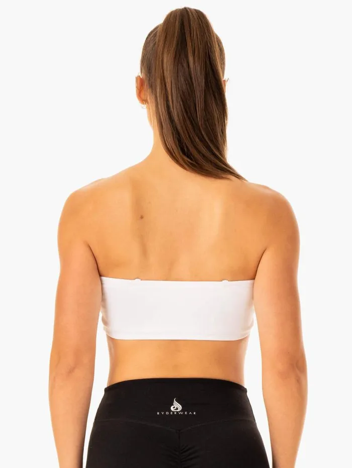 Sports Bras Womens Ryderwear Convertible Bandeau Sports Bra White
