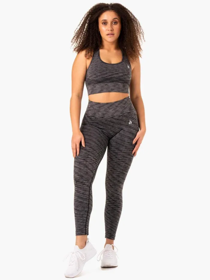 Sports Bras Womens Ryderwear Evolve Seamless Longline Sports Bra Black