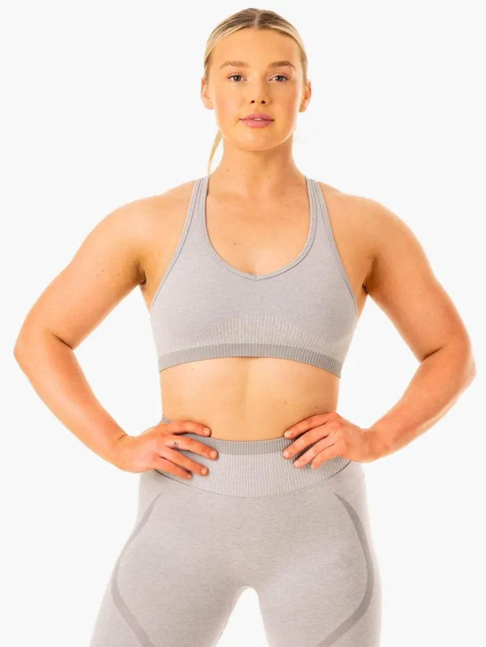 Sports Bras Womens Ryderwear Excel Seamless Sports Bra Grey Marl