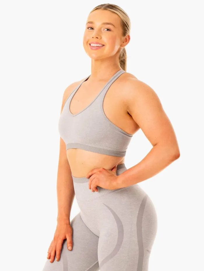 Sports Bras Womens Ryderwear Excel Seamless Sports Bra Grey Marl