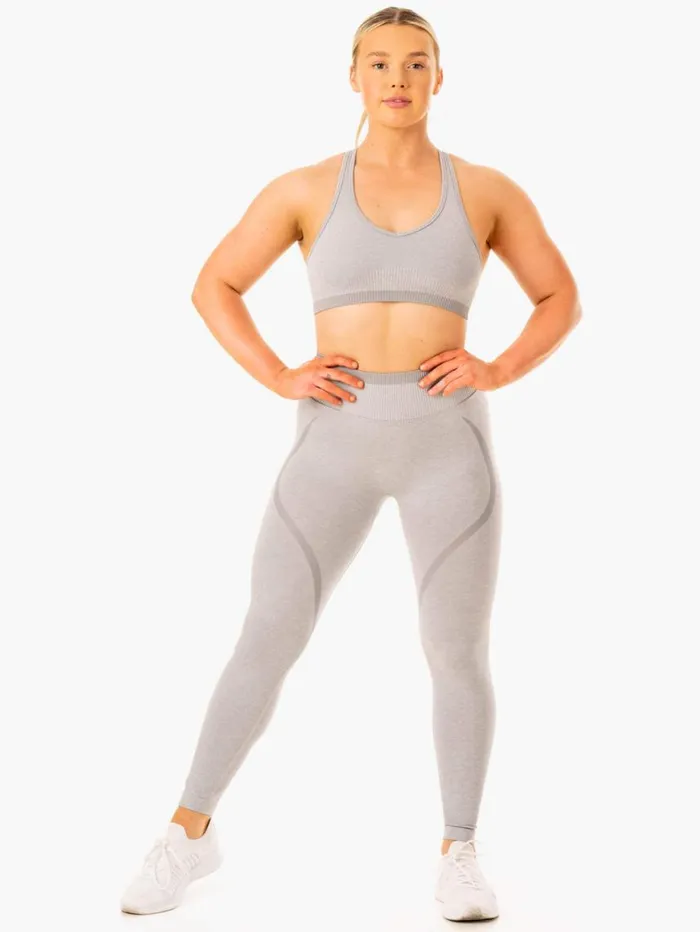 Sports Bras Womens Ryderwear Excel Seamless Sports Bra Grey Marl