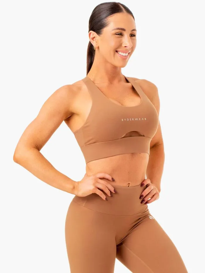 Sports Bras Womens Ryderwear Focus Contour Sports Bra Mocha